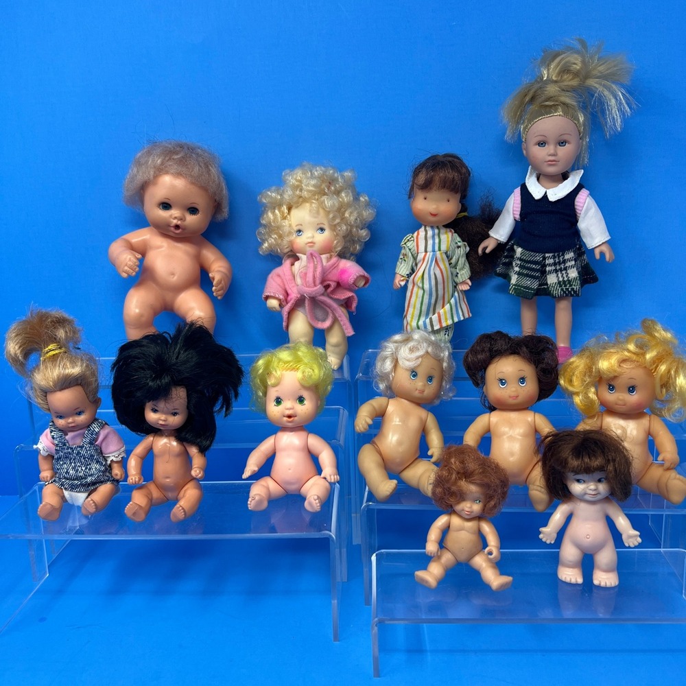 Vtg Baby Doll Lot 80s 90s Meringue Holly Hobbie‎ Pee Wee Citi Toy Tender Love